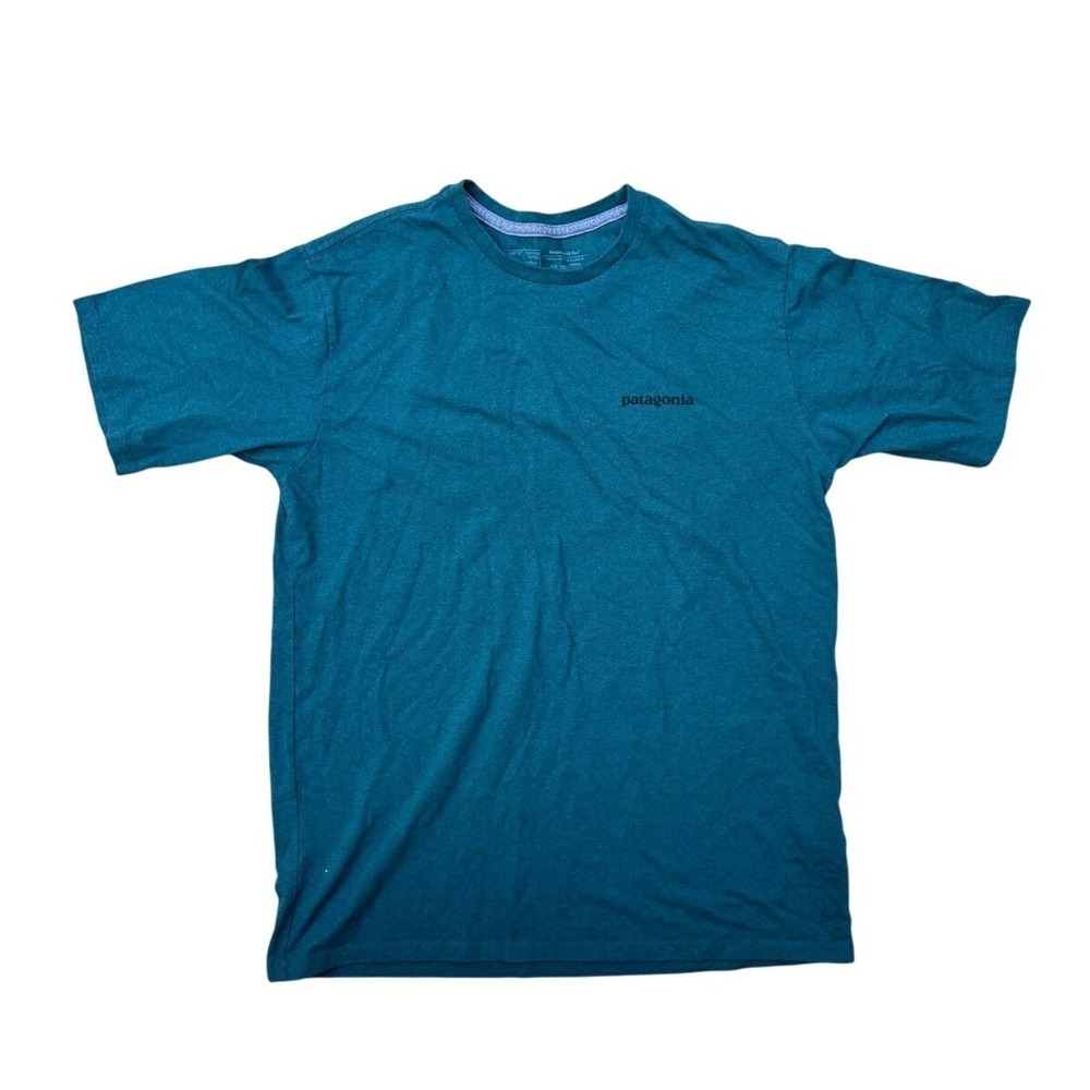Patagonia Organic Cotton Tee Mens Back Logo Short Sleeve Size S